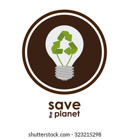 Save the planet concept with eco icons design, vector illustration eps 10