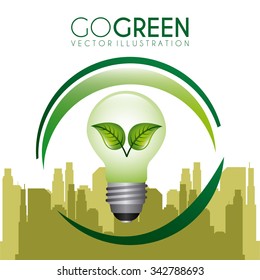 Save planet concept with eco icons design, vector illustration 10 eps graphic