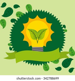 Save planet concept with eco icons design, vector illustration 10 eps graphic