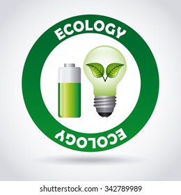 Save Planet concept with eco icons design, vector illustration 10 eps graphic