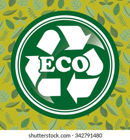 Save Planet concept with eco icons design, vector illustration 10 eps graphic
