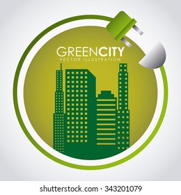 Save Planet concept with eco icons design, vector illustration 10 eps graphic