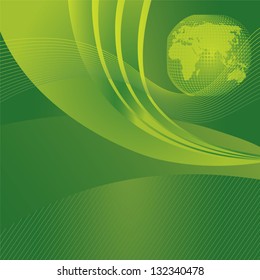 Save the planet concept green background