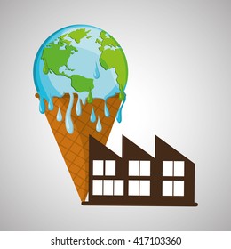 Save planet design. ecology icon. Think green concept, vector illustration