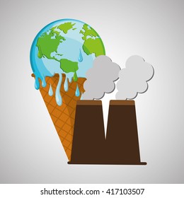 Save planet design. ecology icon. Think green concept, vector illustration