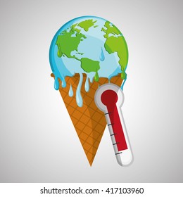 Save planet design. ecology icon. Think green concept, vector illustration