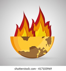 Save planet design. ecology icon. Think green concept, vector illustration