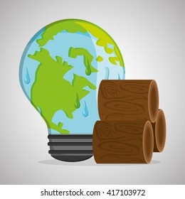Save planet design. ecology icon. Think green concept, vector illustration