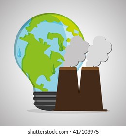 Save planet design. ecology icon. Think green concept, vector illustration