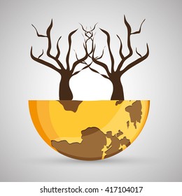 Save planet design. ecology icon. Think green concept, vector illustration