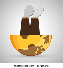 Save planet design. ecology icon. Think green concept, vector illustration