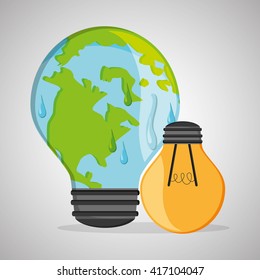 Save planet design. ecology icon. Think green concept, vector illustration