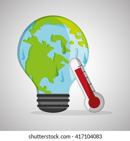 Save planet design. ecology icon. Think green concept, vector illustration