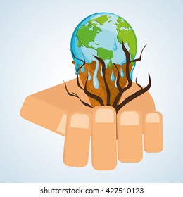 Save planet design. ecology icon. Think green concept