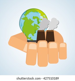 Save planet design. ecology icon. Think green concept