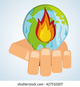 Save planet design. ecology icon. Think green concept