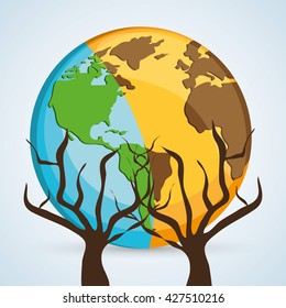 Save planet design. ecology icon. Think green concept