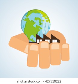 Save planet design. ecology icon. Think green concept