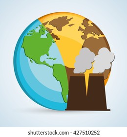 Save planet design. ecology icon. Think green concept