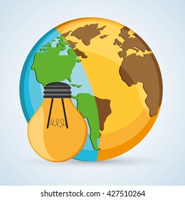 Save planet design. ecology icon. Think green concept