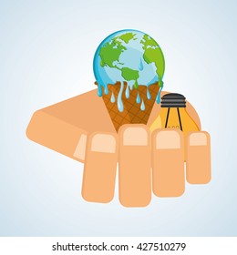 Save planet design. ecology icon. Think green concept