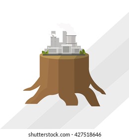 Save planet design. Enviroment icon. Flat illustration