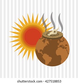 Save planet design. Enviroment icon. Flat illustration