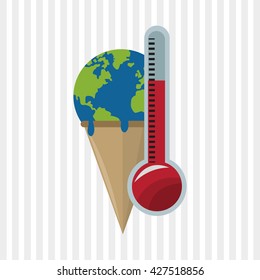 Save planet design. Enviroment icon. Flat illustration