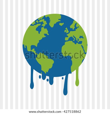 Save planet design. Enviroment icon. Flat illustration