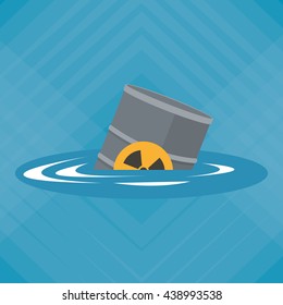 Save planet design. Environment icon. Flat illustration
