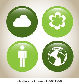 save the planet design over beige background vector illustration