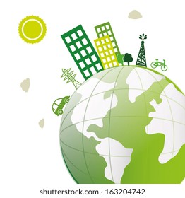 save the planet design over white background vector illustration 