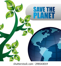 save the planet design, vector illustration eps10 graphic 
