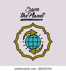 save the planet design, vector illustration eps10 graphic 
