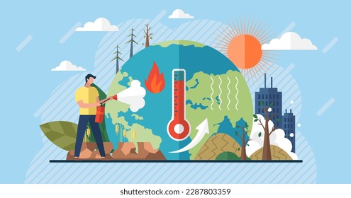 Save planet. Earth day. Climate change Global warming concept Nature environment danger energy business industry air pollution. Temperature rising. Renewable nature earth sustainability. Change planet