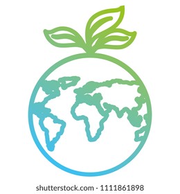 save the planet earth with leafs plant ecology