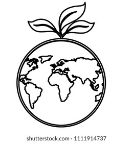 save the planet earth with leafs plant ecology