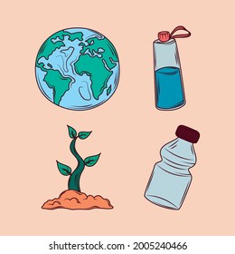 salvar la ecología del planeta y reciclar