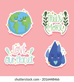 save the planet ecosystem love set