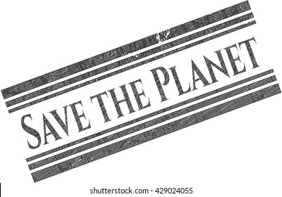 Speichern Sie das Planet-Emblem mit Bleistifteffekt