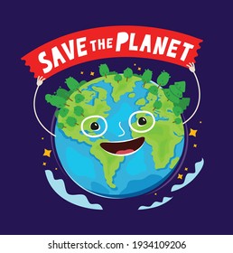 Save the planet. Environmental protection, ecology concept vector