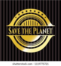 Save the Planet golden emblem