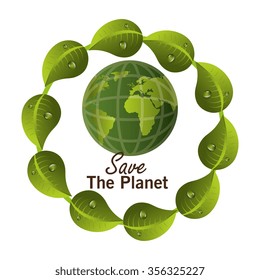 Save the planet graphic design, vector illustration eps10