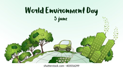 Save planet, hand drawn illustration, vector