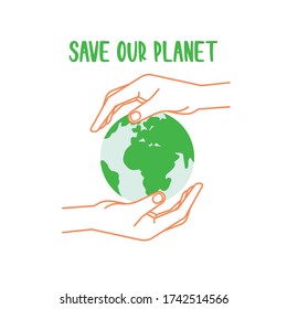 Save Planet Icon. Icon for Earth day
