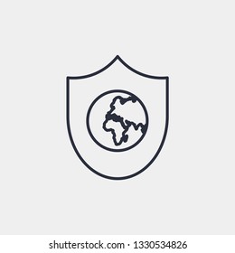 Save planet icon isolated on background. The environment symbol modern, simple, vector, icon for website design, mobile app, ui. Vector Illustration