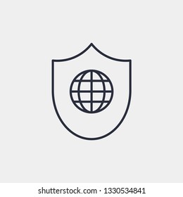 Save planet icon isolated on background. The environment symbol modern, simple, vector, icon for website design, mobile app, ui. Vector Illustration