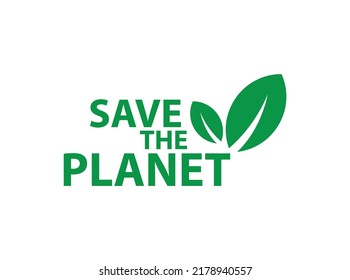 save the planet icon on white background