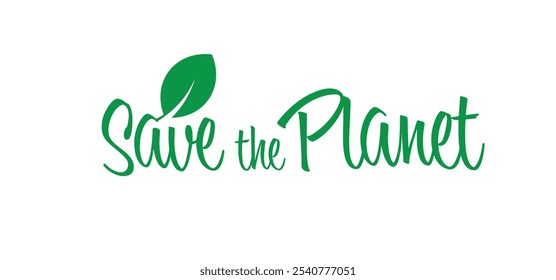 save the planet icon on white background