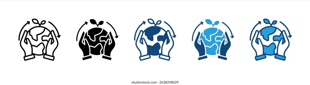 Save The Planet icon sheet multiple style collection
